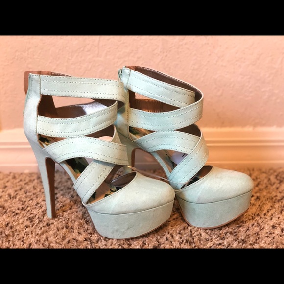 Teal wrap up stilettos - Picture 2 of 4